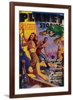 Planet Stories Magazine Cover-Lantern Press-Framed Art Print