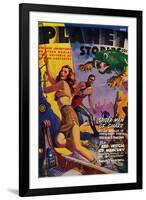 Planet Stories Magazine Cover-Lantern Press-Framed Art Print