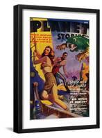 Planet Stories Magazine Cover-Lantern Press-Framed Art Print