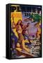 Planet Stories Magazine Cover-Lantern Press-Framed Stretched Canvas