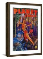 Planet Stories Magazine Cover-Lantern Press-Framed Art Print