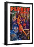 Planet Stories Magazine Cover-Lantern Press-Framed Art Print