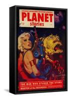 Planet Stories Magazine Cover-Lantern Press-Framed Stretched Canvas