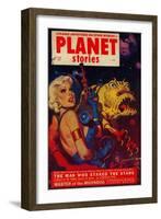 Planet Stories Magazine Cover-Lantern Press-Framed Art Print