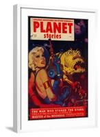 Planet Stories Magazine Cover-Lantern Press-Framed Art Print