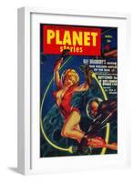 Planet Stories Magazine Cover-Lantern Press-Framed Art Print