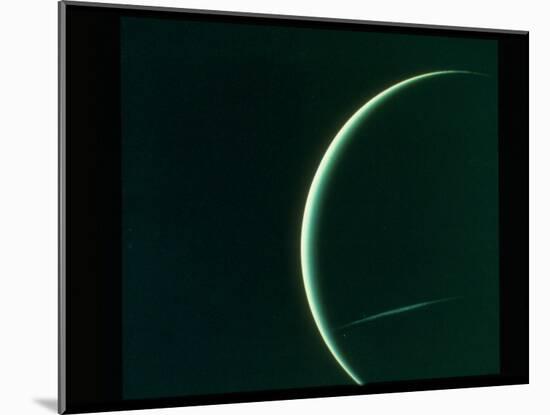 Planet Uranus Taken from Voyager 2 Spacecraft-null-Mounted Photographic Print