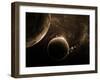 Planet with an Asteroid in the Starry Background-molodec-Framed Photographic Print