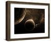 Planet with an Asteroid in the Starry Background-molodec-Framed Photographic Print