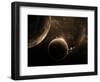 Planet with an Asteroid in the Starry Background-molodec-Framed Photographic Print