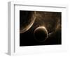 Planet with an Asteroid in the Starry Background-molodec-Framed Photographic Print