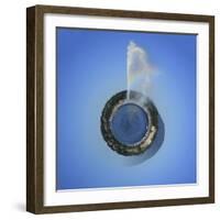 Planet with Water Fountain, Geneva, Switzerland-null-Framed Photographic Print