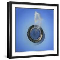 Planet with Water Fountain, Geneva, Switzerland-null-Framed Photographic Print