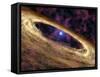 Planetary Disc Around a Pulsar, Artwork-Jpl-caltech-Framed Stretched Canvas