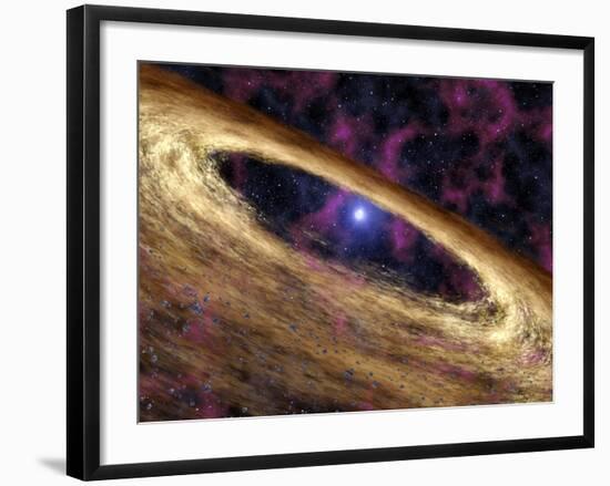 Planetary Disc Around a Pulsar, Artwork-Jpl-caltech-Framed Photographic Print