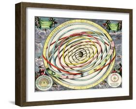 Planetary Orbits, Harmonia Macrocosmica, 1660-Science Source-Framed Giclee Print