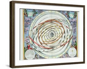 Planetary Orbits, Plate 18 from "The Celestial Atlas, or the Harmony of the Universe"-Andreas Cellarius-Framed Giclee Print