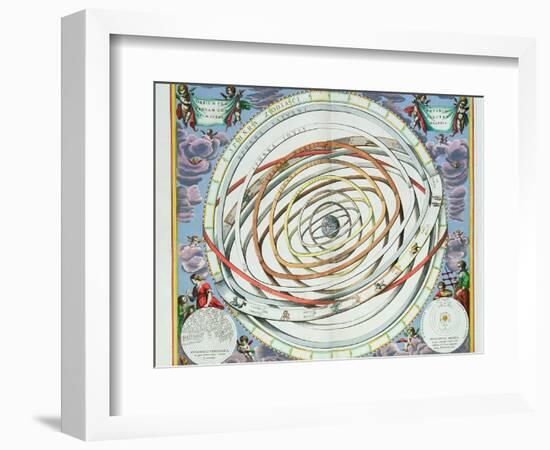 Planetary Orbits, Plate 18 from "The Celestial Atlas, or the Harmony of the Universe"-Andreas Cellarius-Framed Giclee Print