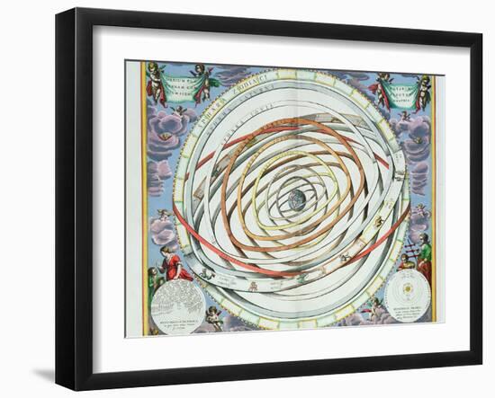 Planetary Orbits, Plate 18 from "The Celestial Atlas, or the Harmony of the Universe"-Andreas Cellarius-Framed Giclee Print