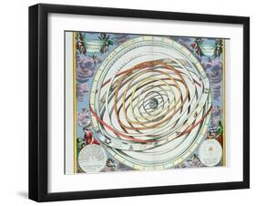 Planetary Orbits, Plate 18 from "The Celestial Atlas, or the Harmony of the Universe"-Andreas Cellarius-Framed Giclee Print