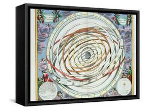 Planetary Orbits, Plate 18 from "The Celestial Atlas, or the Harmony of the Universe"-Andreas Cellarius-Framed Stretched Canvas