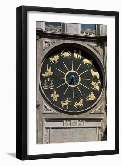 Planetary System Dial-null-Framed Giclee Print