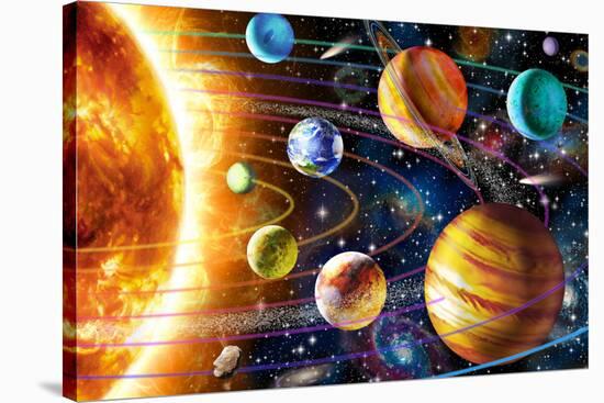 Planetary System-Adrian Chesterman-Stretched Canvas