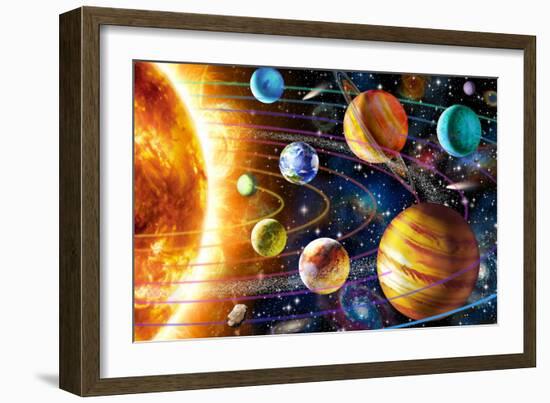 Planetary System-Adrian Chesterman-Framed Art Print