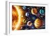 Planetary System-Adrian Chesterman-Framed Art Print