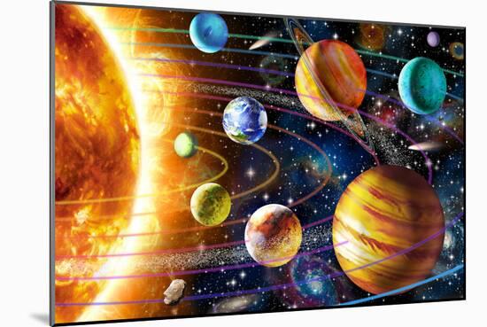 Planetary System-Adrian Chesterman-Mounted Art Print
