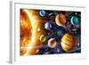 Planetary System-Adrian Chesterman-Framed Art Print