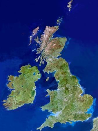British Isles Satellite Image British Isles, Satellite Image' Photographic Print - Planetobserver |  Allposters.com