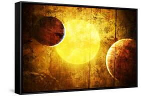 Planets and a Sun 2-null-Framed Stretched Canvas