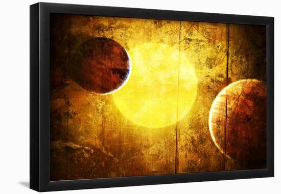 Planets and a Sun 2-null-Framed Poster
