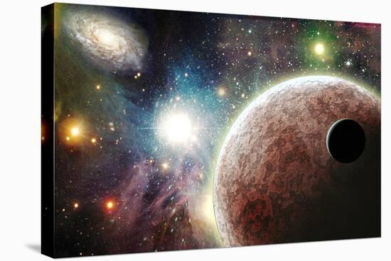 Planets In Space-rolffimages-Stretched Canvas