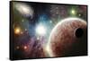 Planets In Space-rolffimages-Framed Stretched Canvas