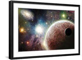 Planets In Space-rolffimages-Framed Art Print