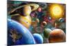 Planets in Space-Adrian Chesterman-Mounted Art Print