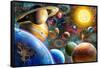 Planets in Space-Adrian Chesterman-Framed Stretched Canvas