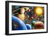 Planets in Space-Adrian Chesterman-Framed Art Print