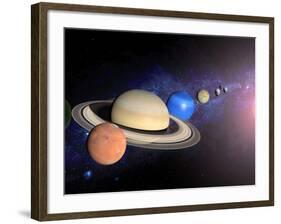 Planets, Moon and Asteroids-null-Framed Photographic Print