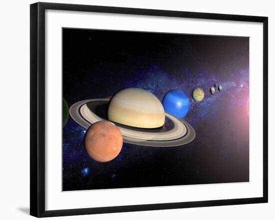 Planets, Moon and Asteroids-null-Framed Photographic Print