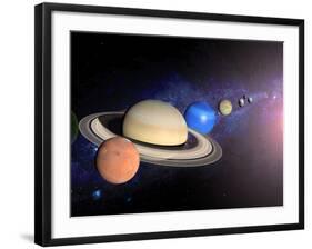 Planets, Moon and Asteroids-null-Framed Photographic Print