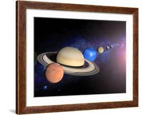 Planets, Moon and Asteroids-null-Framed Photographic Print