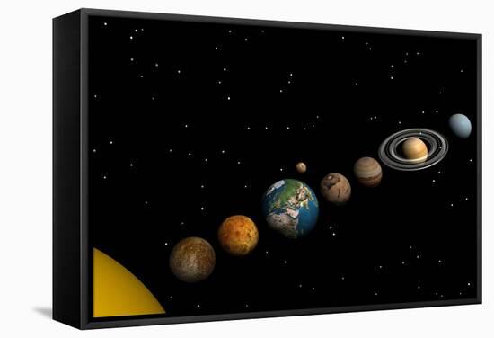 Planets of the Solar System-null-Framed Stretched Canvas