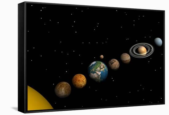 Planets of the Solar System-null-Framed Stretched Canvas