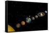Planets of the Solar System-null-Framed Stretched Canvas