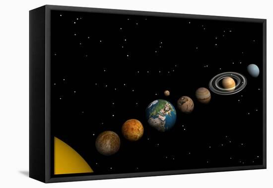 Planets of the Solar System-null-Framed Stretched Canvas