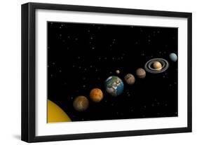 Planets of the Solar System-null-Framed Art Print