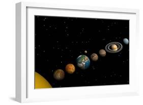 Planets of the Solar System-null-Framed Art Print